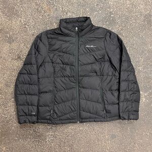 Eddie Bauer Eb650 Down Feathers Jacket Women’s XL Black Winter Outdoor